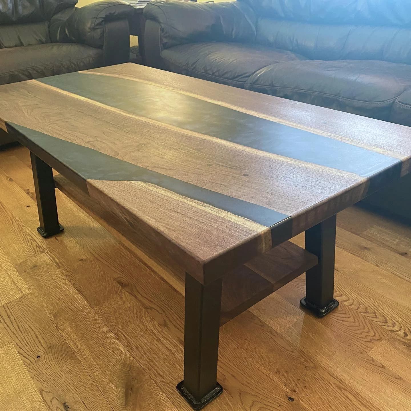 Epoxy River Coffee Table Walnut